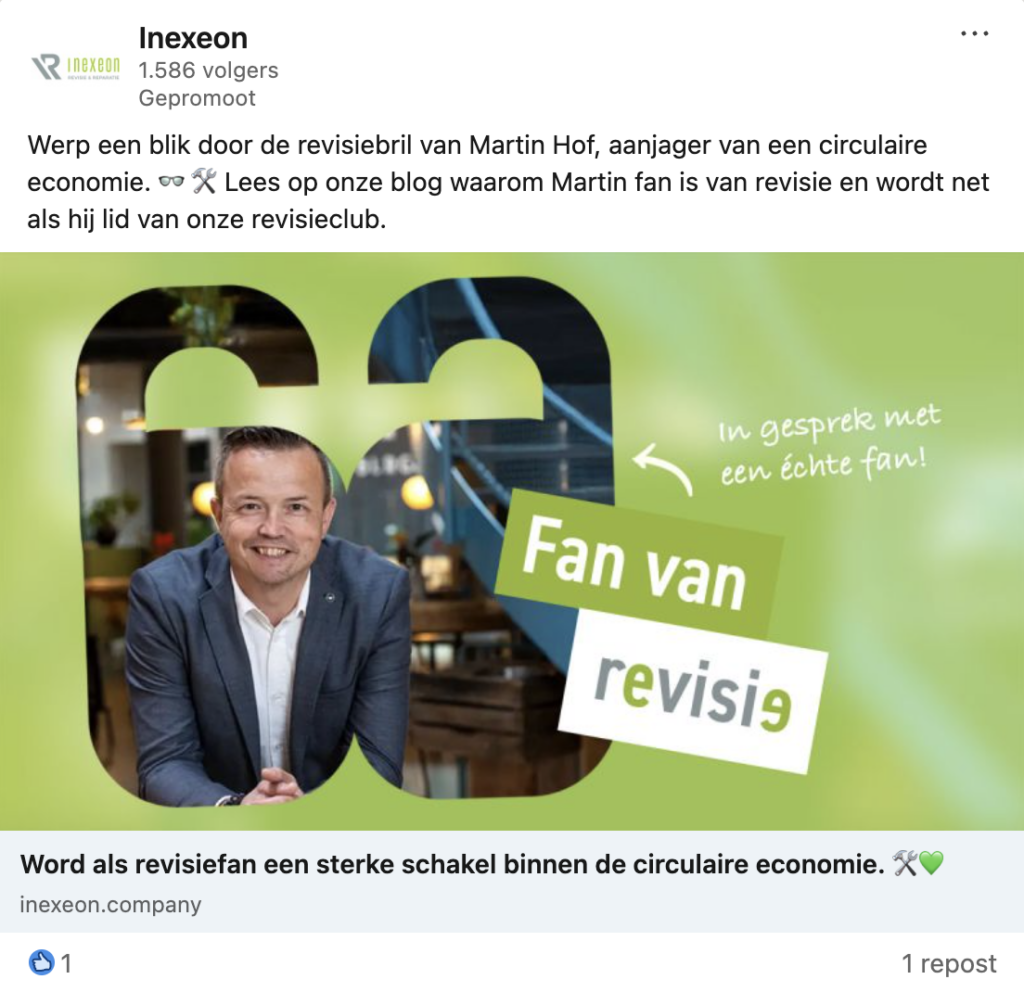 Inexeon LinkedIn-post