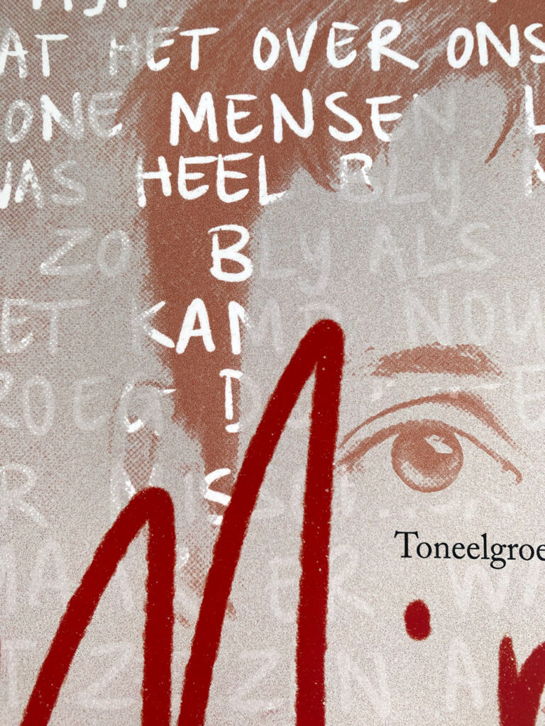 Grafisch ontwerp: posterontwerp voor toneelvoorstelling Mirad van toneelgroep Een Betere Wereld